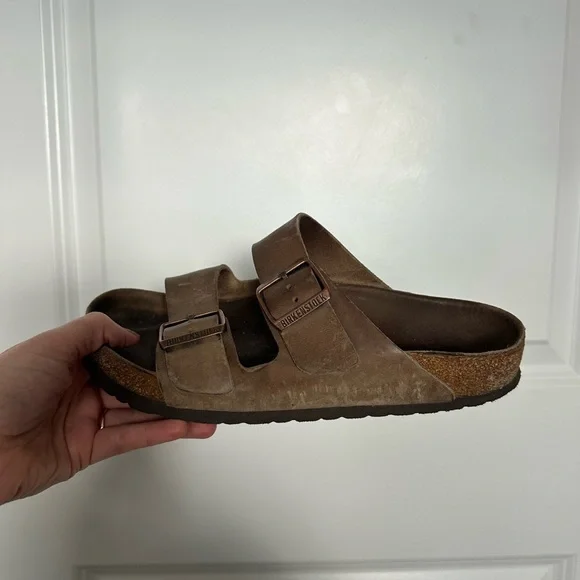 Birkenstock Arizona Leather Sandals in Stone Women’s Size 38 - Picture 4 of 7